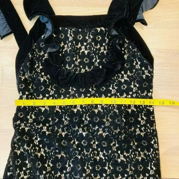 Anthropologie Nightcap Ruffled Velvet Lace Dress Size Small NWT $358 - Picture 16 of 16